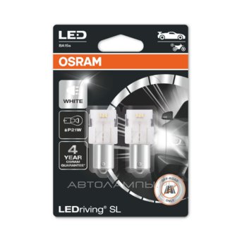 P21W 12V-LED (BA15s) 6000K 1.9W Cool White LEDriving SL (��.2��.) 3 ���. 7506DWP-02B